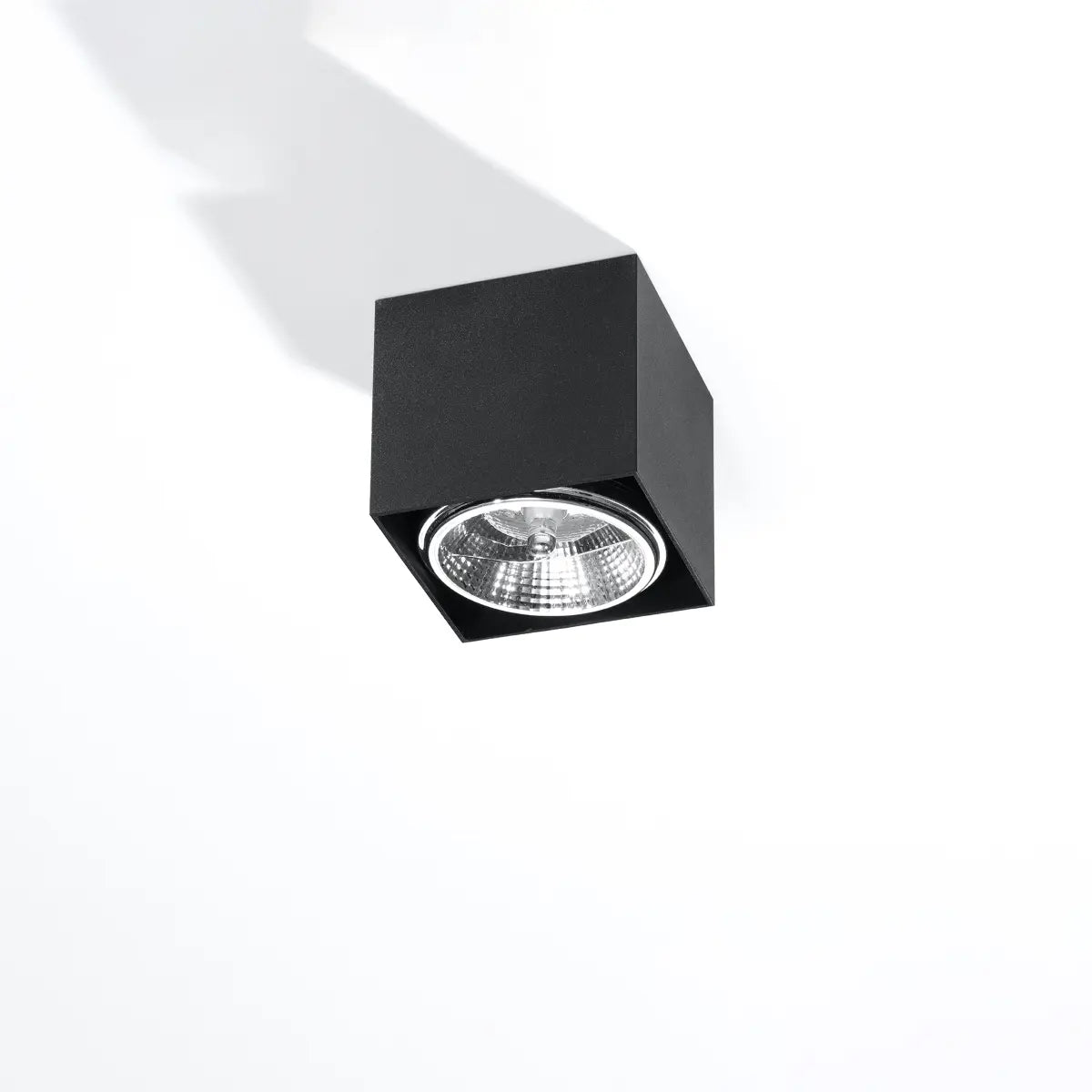 Deckenstrahler Square Flash – Schwarz & Aluminium