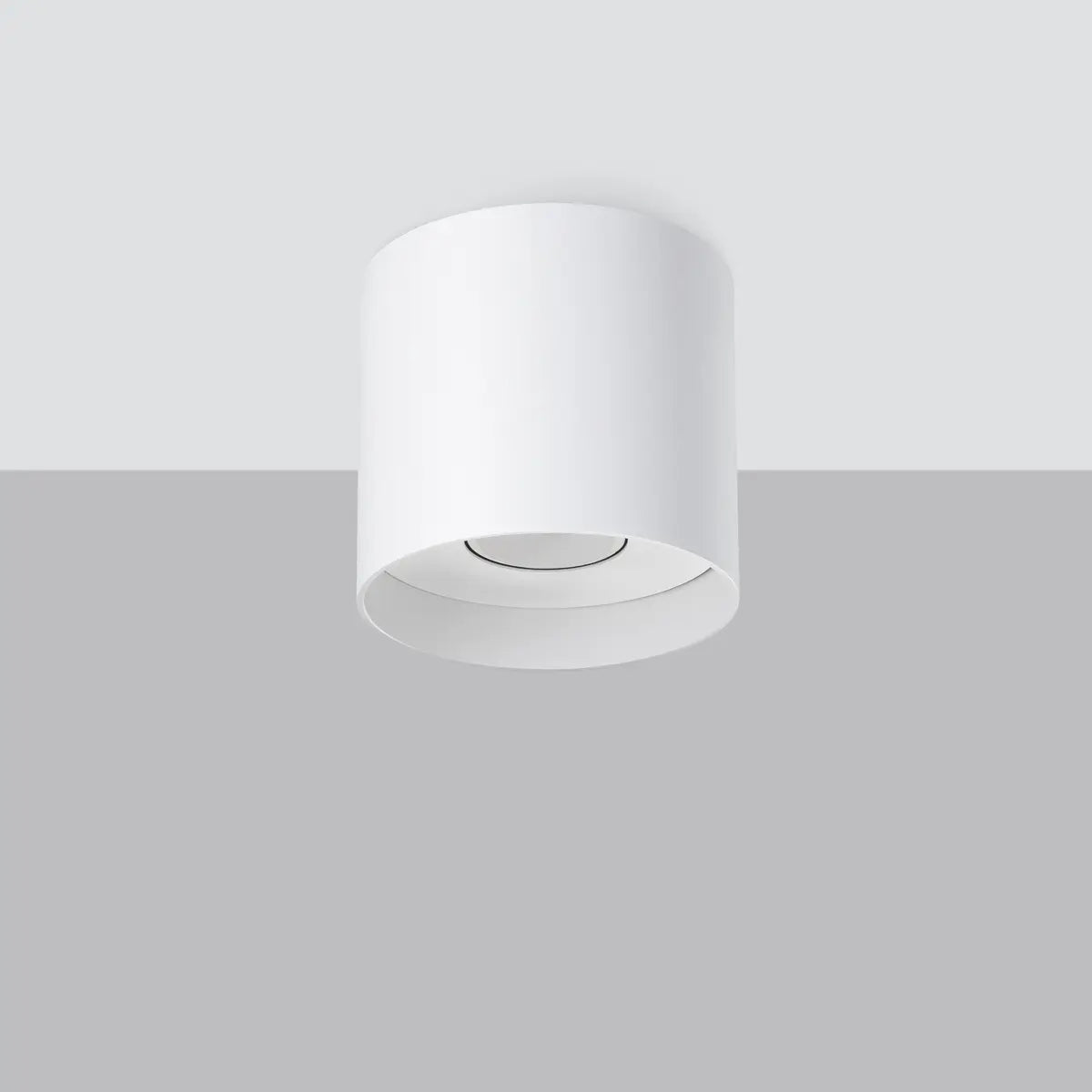 Plafondlamp Tube Plus – Wit & Aluminium