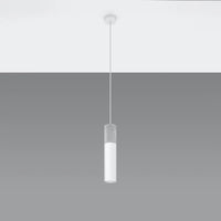 Hanglamp Tube Beton White – Wit & Grijs Beton