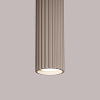 Pendelleuchte Japandi 1 – Taupe & Aluminium