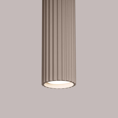 Pendelleuchte Japandi 1 – Taupe & Aluminium