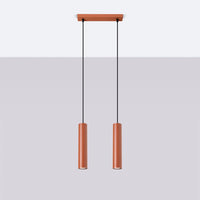 Hanglamp Tube 2 – Okerrood & Staal