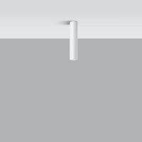 Plafondlamp Tube 30 – Wit & Staal