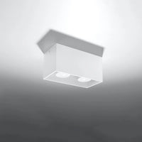 Deckenleuchte Square Box – Weiß & Aluminium
