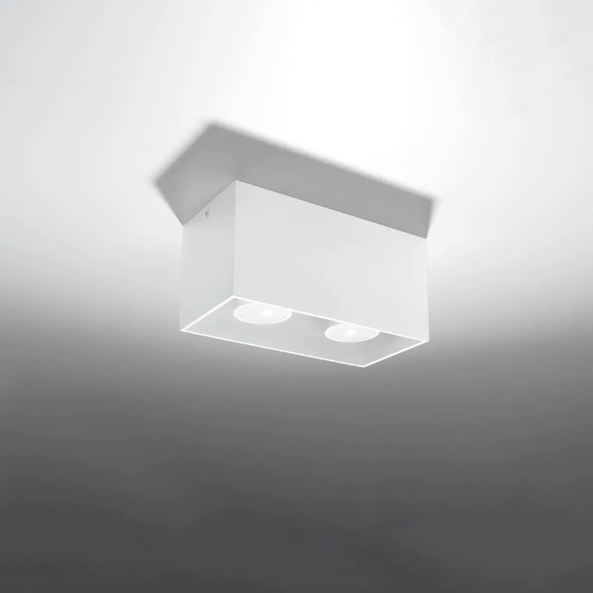 Deckenleuchte Square Box – Weiß & Aluminium