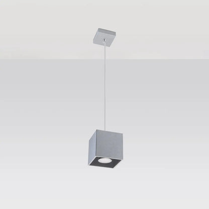 Pendelleuchte Square 1 – Grau & Aluminium