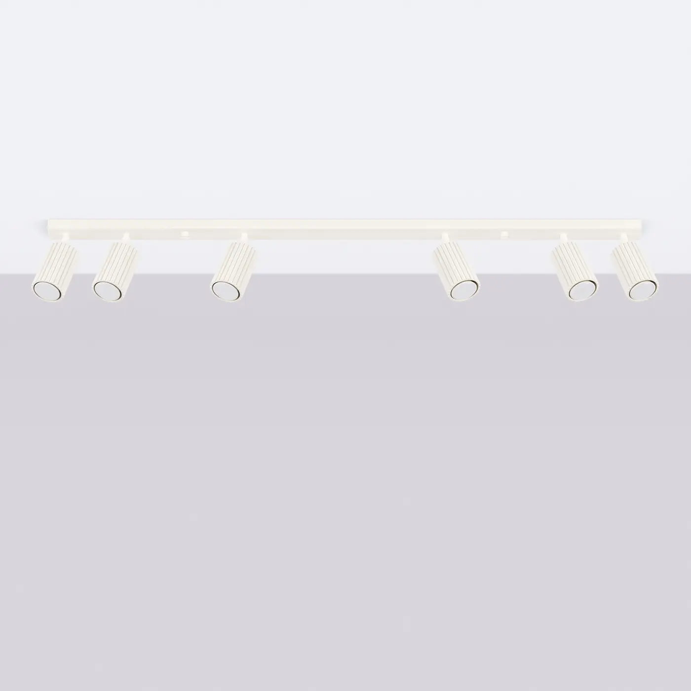 Deckenleuchte Japandi 6 – Beige & Aluminium