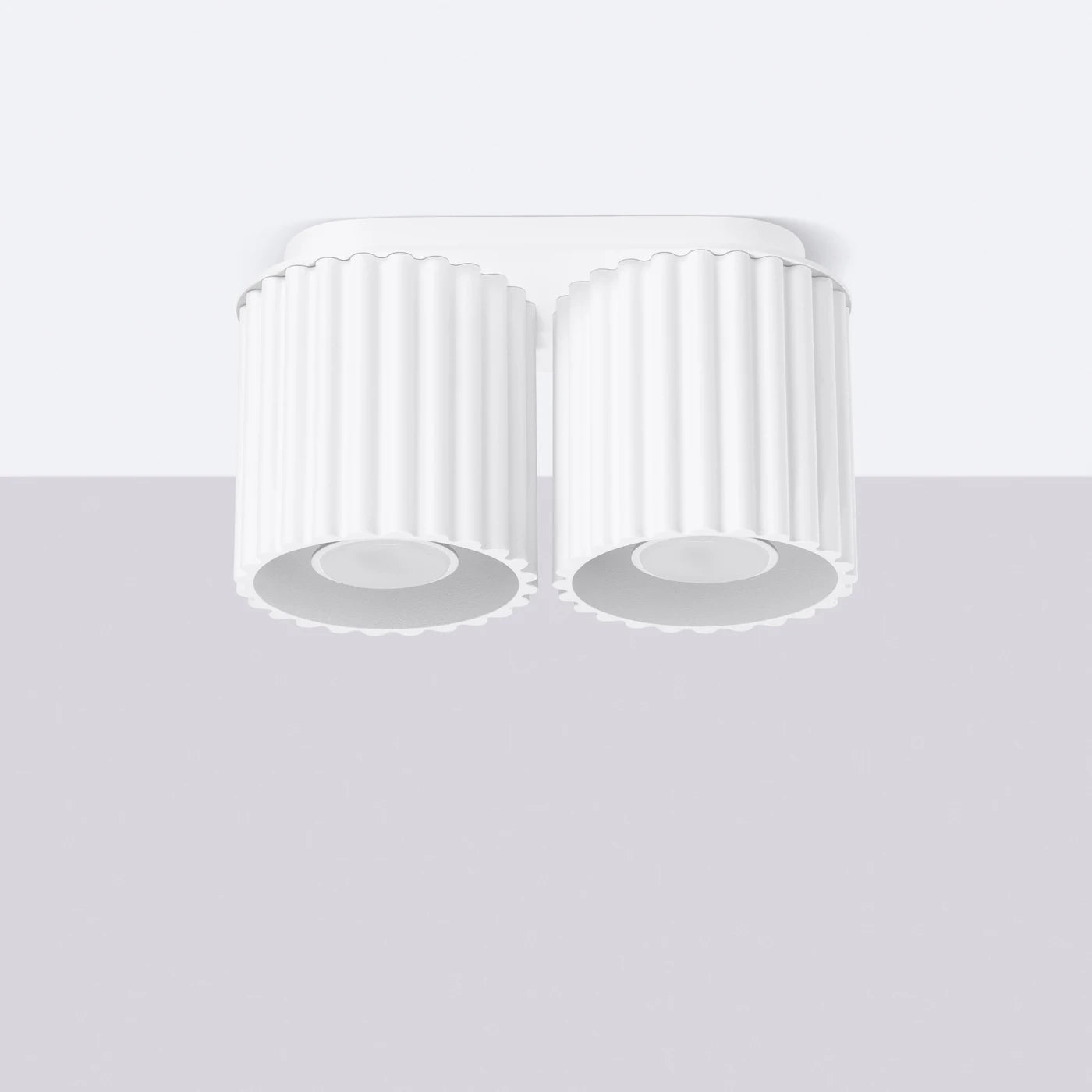 Spots Japandi Double – Wit & Aluminium