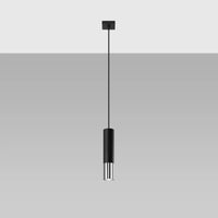 Hanglamp Tube 1 – Zwart & Chroom & Staal