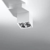 Deckenstrahler Square Flash – Weiß & Aluminium