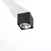 Plafondlamp Square Flash – Zwart & Aluminium