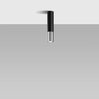Deckenstrahler Tube – Schwarz & Chrom & Stahl