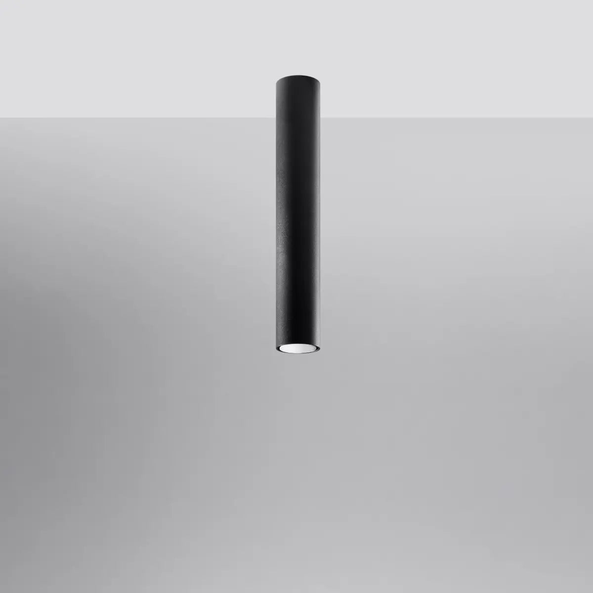 Plafondlamp Tube 40 – Zwart & Staal