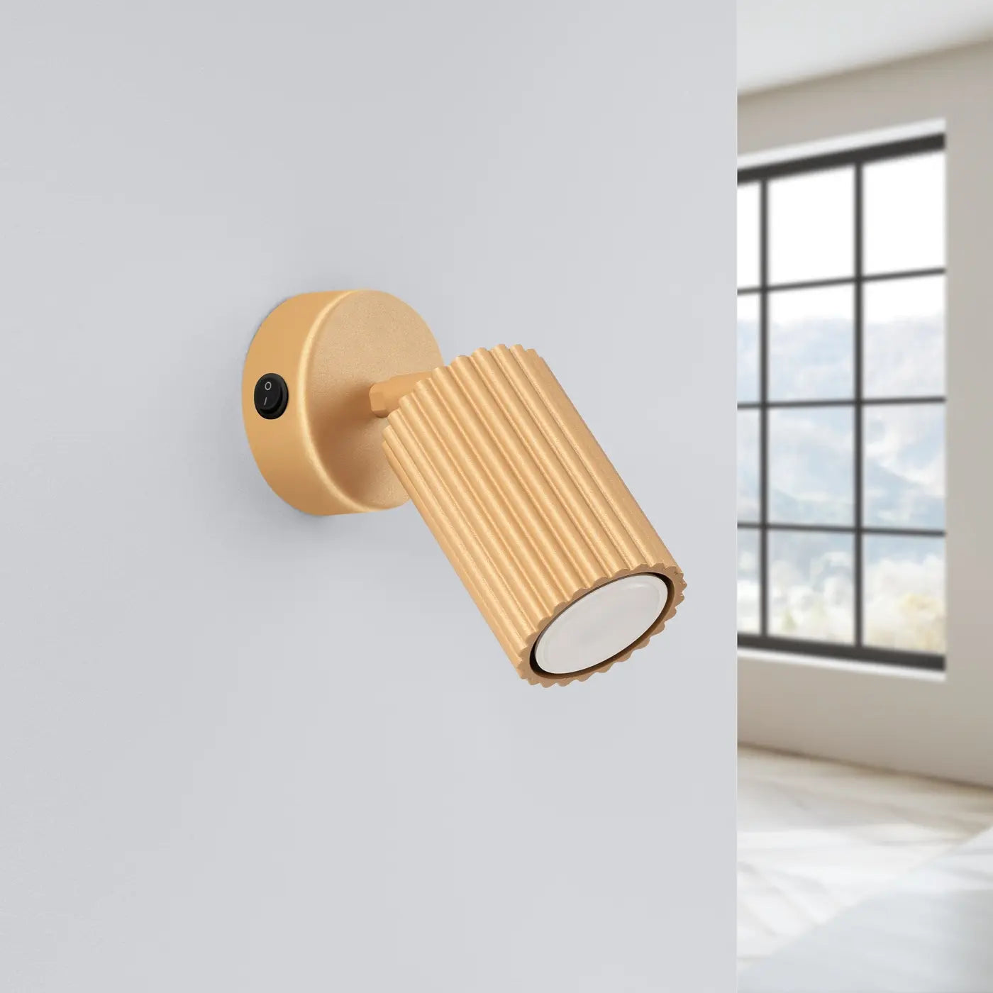 Wandleuchte Japandi Switch – Gold & Aluminium