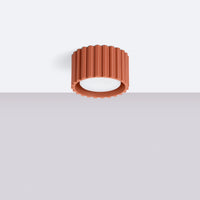 Deckenstrahler Japandi Single-XS – Oxid Rot & Aluminium