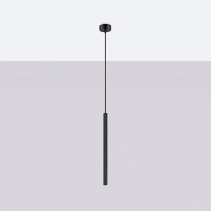 Pendelleuchte Candle 1 – Schwarz & Stahl