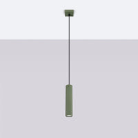 Pendelleuchte Japandi 1 – Grün & Aluminium