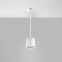 Pendelleuchte Rondo 1 – Weiß & Aluminium
