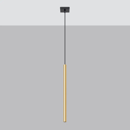 Pendelleuchte Matita 1 – Gold & Stahl