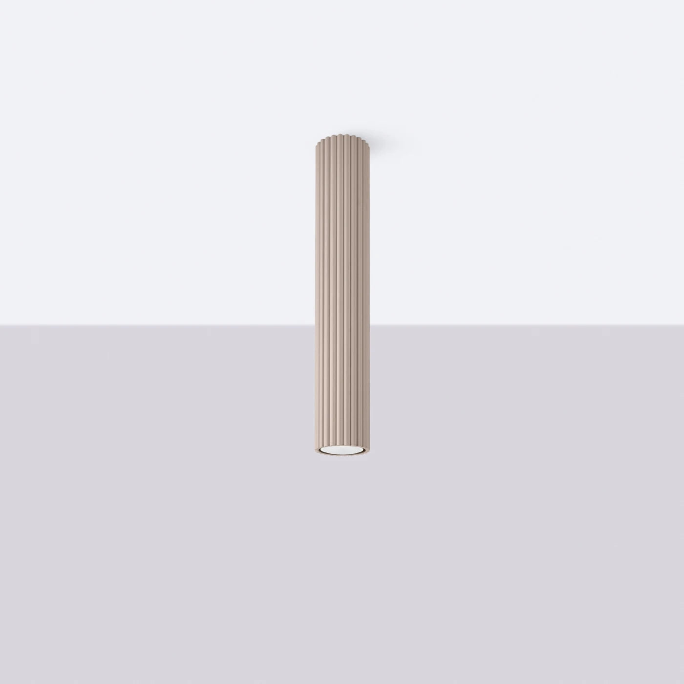 Deckenstrahler Japandi 40 – Taupe & Aluminium