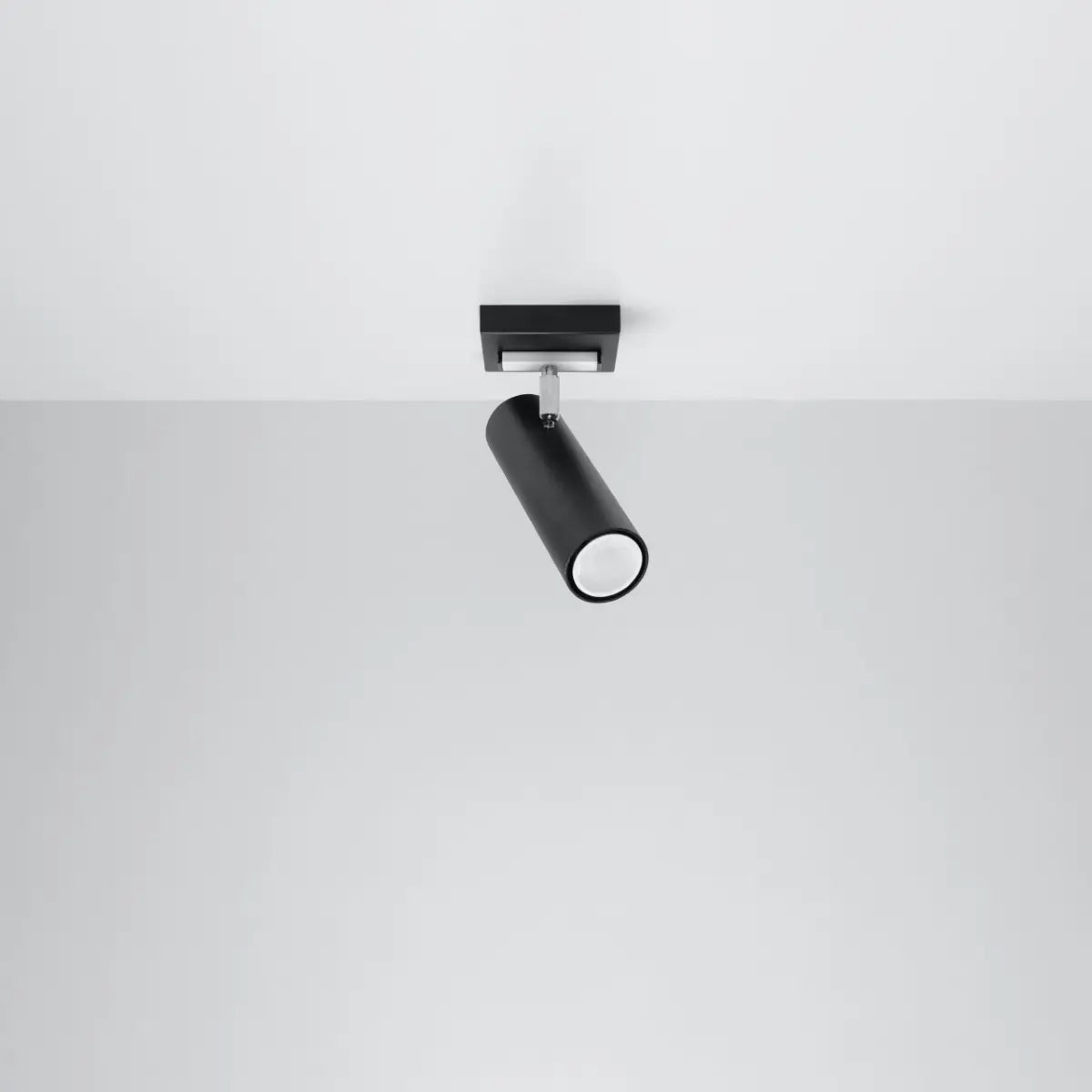 Plafondlamp Rondo Spot 1 – Zwart & Staal