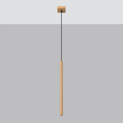 Pendelleuchte Matita 1 – Gold & Stahl