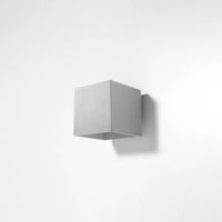 Wandlamp Square 1 – Grijs Aluminium