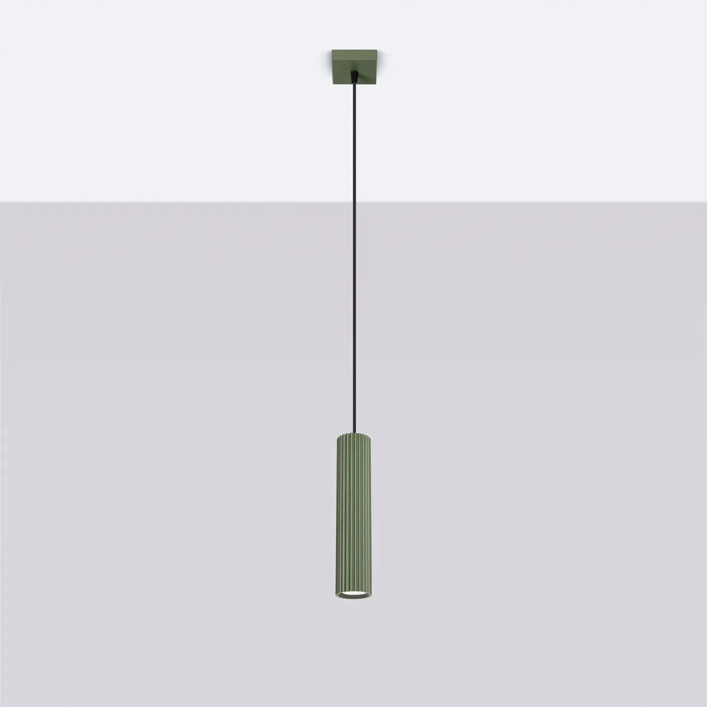 Hanglamp Japandi 1 – Groen & Aluminium