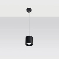 Pendelleuchte Rondo 1 – Schwarz & Aluminium