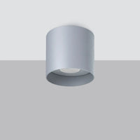 Plafondlamp Tube Plus – Grijs & Aluminium