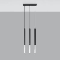 Hanglamp Matita 3 – Zwart & Chroom Staal