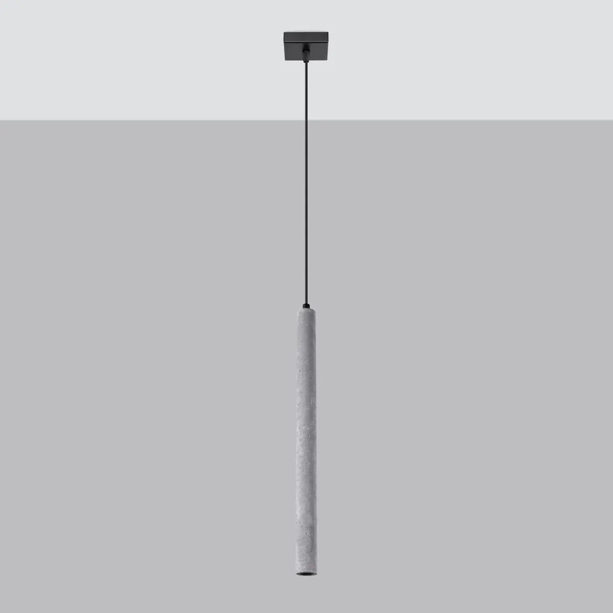 Pendelleuchte Slim Tube 1 – Grauer Beton