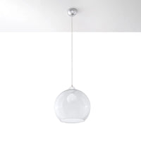 Hanglamp Globe – Transparant Glas & Staal