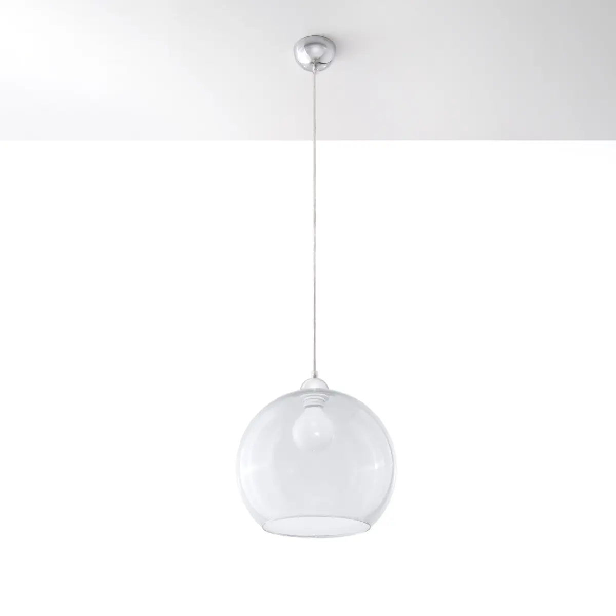 Hanglamp Globe – Transparant Glas & Staal