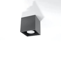 Plafondlamp Anthra Square – Antraciet & Aluminium