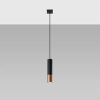 Hanglamp Tube 1 – Zwart & Koper & Staal