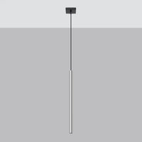 Pendelleuchte Matita 1 – Silber & Stahl