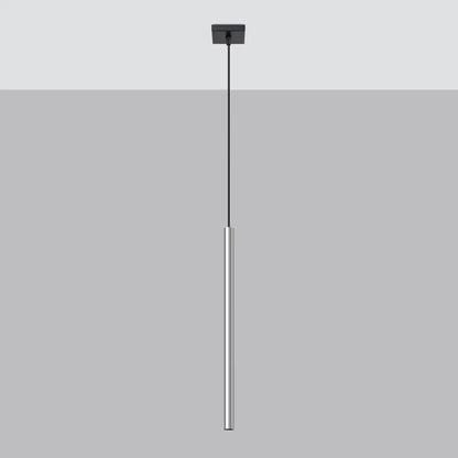 Pendelleuchte Matita 1 – Silber & Stahl