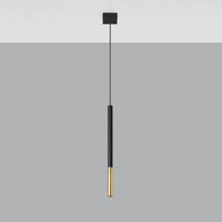 Hanglamp Matita 1 – Zwart & Goud & Staal