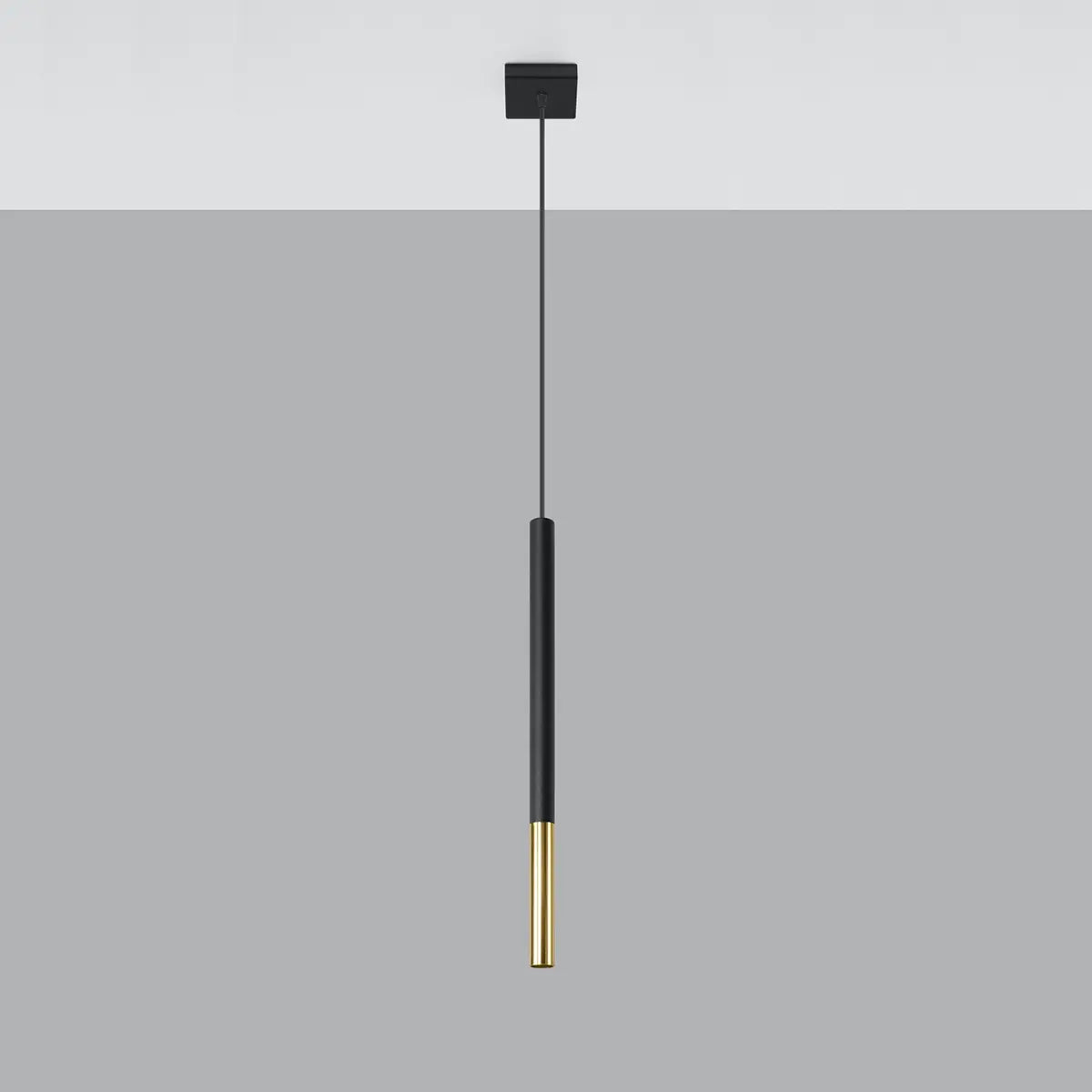 Hanglamp Matita 1 – Zwart & Goud & Staal