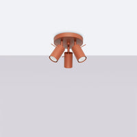 Plafondlamp Rondo 3R – Okerrood & Staal
