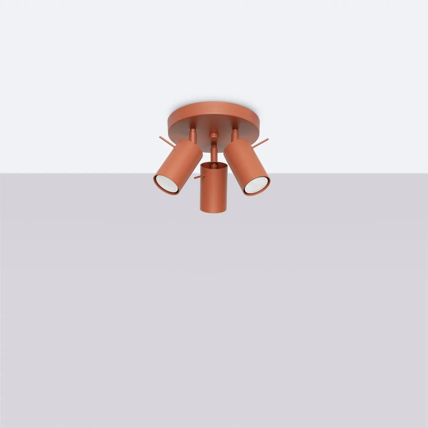 Plafondlamp Rondo 3R – Okerrood & Staal
