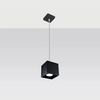 Pendelleuchte Square 1 – Schwarz & Aluminium