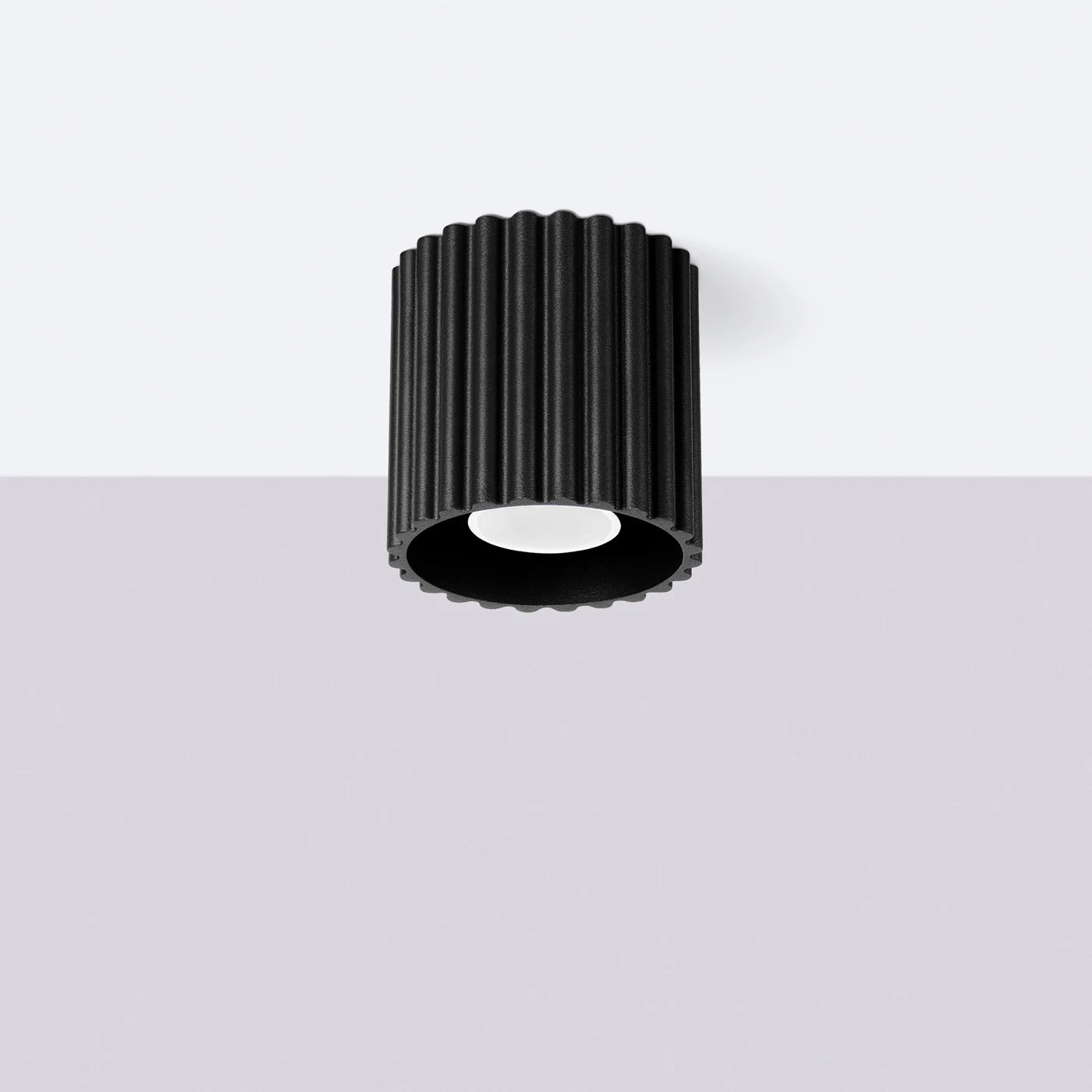 Deckenstrahler Japandi Single – Schwarz & Aluminium