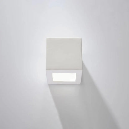 Wandlampe Square 1 – Weiß & Keramik