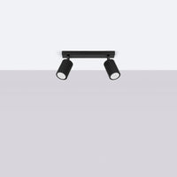 Plafondlamp Japandi 2 – Zwart & Aluminium