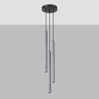 Hanglamp Slim Tube 3P – Grijs Beton