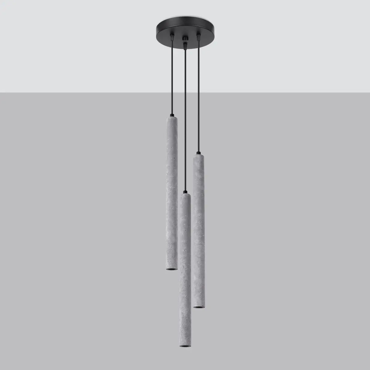 Hanglamp Slim Tube 3P – Grijs Beton
