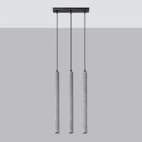 Hanglamp Slim Tube 3 – Grijs Beton