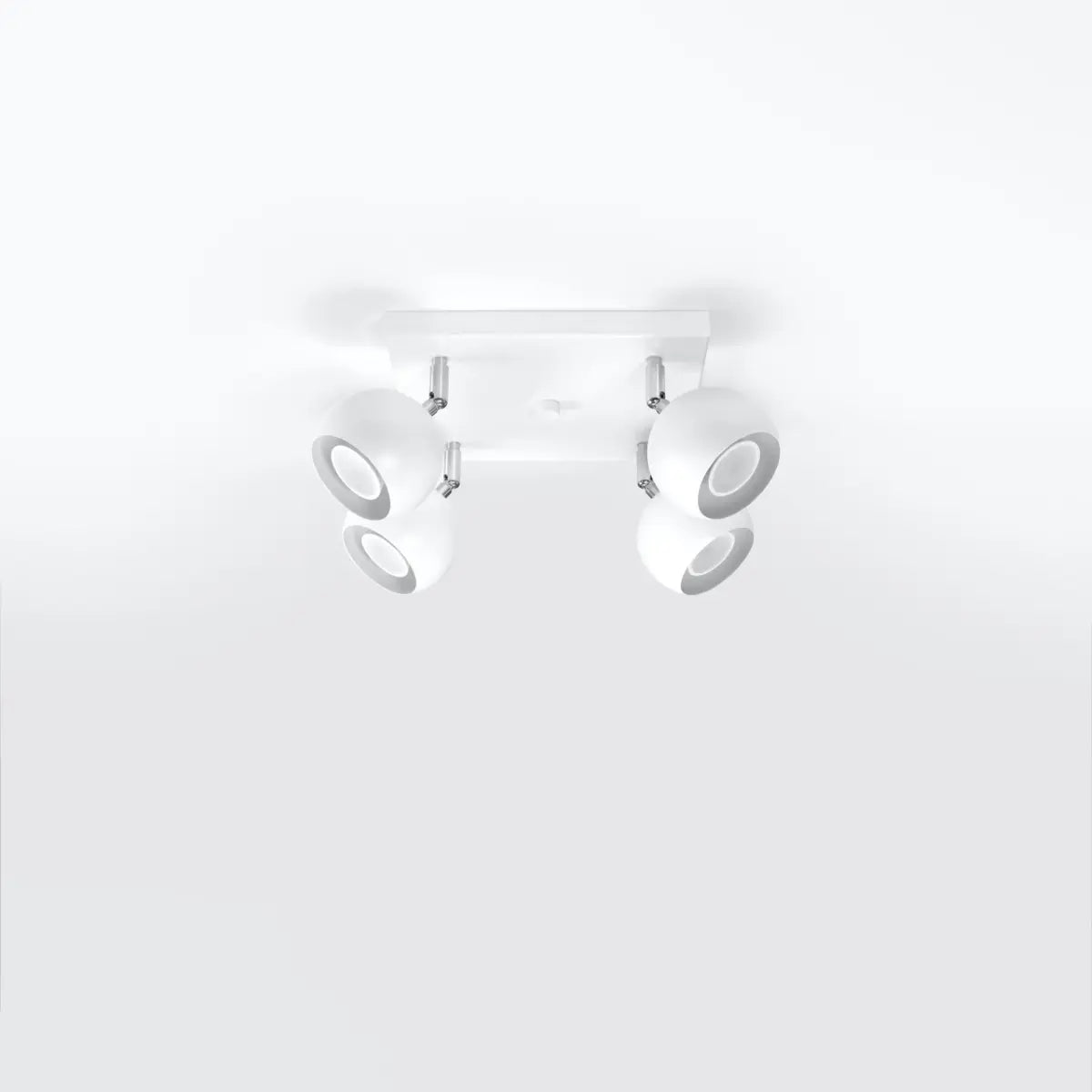 Plafondlamp Retro 4S – Wit & Staal